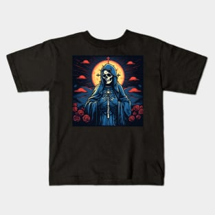 Day Of The Dead - Praying La Calavera Catrina - Santa Muerte Kids T-Shirt